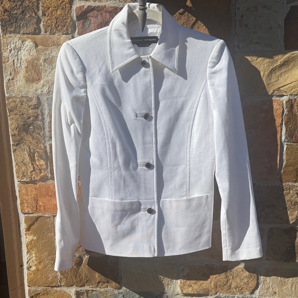 Adrienne Vittadini White Blazer